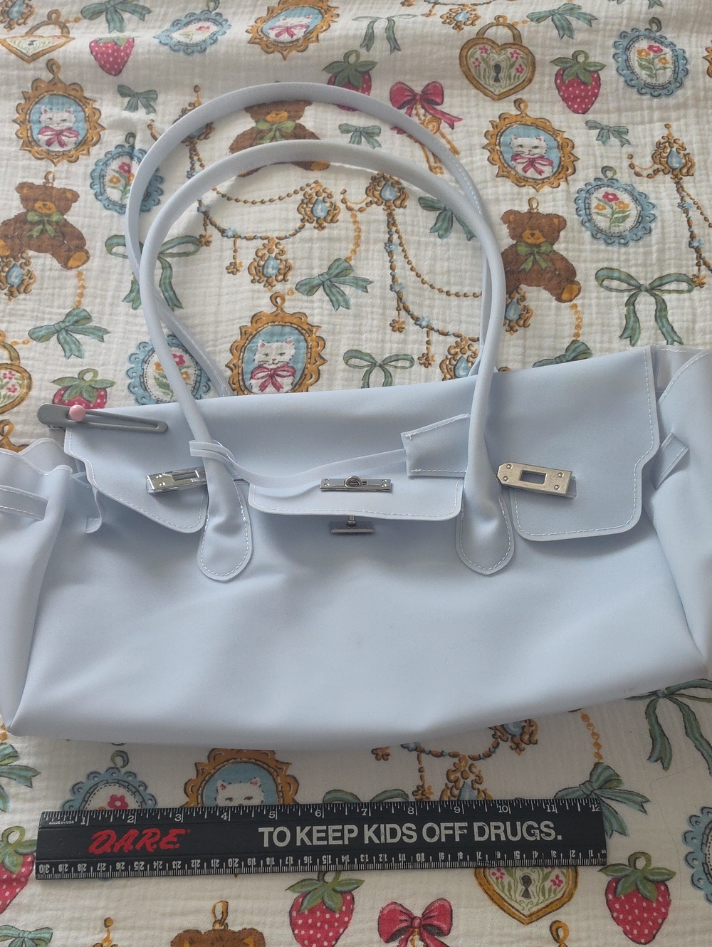 Firkin Bag  Light Blue Structured Tote Bag - Unbranded